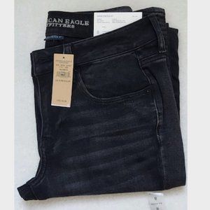 AE Super Stretch x4 skinny jeans in Black Onyx